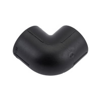 Угол Blue Ocean полипропиленовый 25x90 градусов UV-pro с защитой от ультрафиолета черный PPRF/90E-UV(Bk)-25