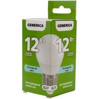 Светодиодная лампа GENERICA G45 шар 12Вт 230В 6500К E27 LL-G45-12-230-65-E27-G