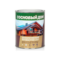 Декоративно-защитный состав для древесины ЗАО Декарт Сосновый дом красное дерево, 0.8 л 29518