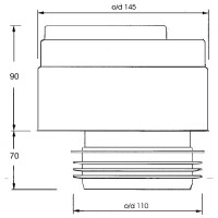 Канализационный воздушный клапан McAlpine ф110 с прозр. крышкой с прокл. MRAA1-CLEAR