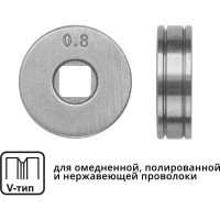 Ролик подающий для проволоки 0.6-0.8 мм, V-тип SOLARIS WA-2430