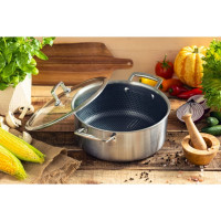 Кастрюля Edenberg с крышкой 3.5 л нержавеющая сталь тефлон EB-17052