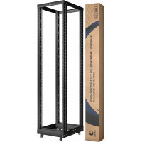 Открытая двухрамная усиленная стойка Cabeus 19", 37U, цвет черный RA-37U-1000-BK
