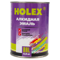 Алкидная автоэмаль HOLEX 201 белая, 0.8 кг HAS-59007
