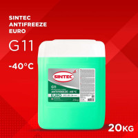 Антифриз Sintec EURO G11 (-40) зеленый 20 кг, гибридный, силикатный 800521