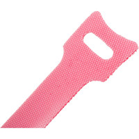 Хомут для кабеля Cabeus липучка с мягкой застежкой, 125x14 мм, красный, 10 шт. CLAMP-125-RD