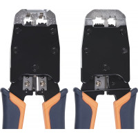 Обжимной инструмент Cabeus для RJ-45 (8р8с), RJ-11/12 (6р6с, 6р4с, 6р2с), профессиональный HT-500