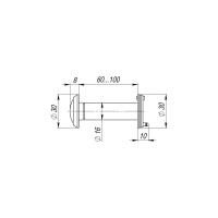 Дверной глазок ARMADILLO оптика стекло DV-PRO 3/100-60/BR/HD (DVG3/HD) CP хром 36489