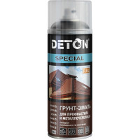 Грунт-эмаль для профнастила и металлочерепицы Deton SPECIAL графитовый серый, RAL 7024, аэрозоль 520 мл DTN-A07288