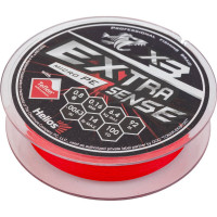 Шнур Helios extrasense x3 pe red 92м, 0.8/14lb, 0.16мм 00000218877
