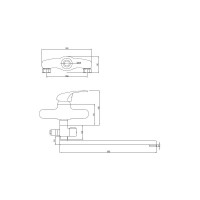 Смеситель для кухни SANTREK СТЕНА AQUA-655 "MODERN" d-40 SB19 123453
