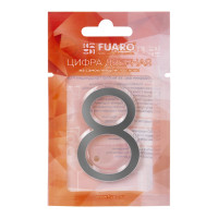 Самоклеящаяся цифра FUARO "8" ABS (50x37) CP хром 46913