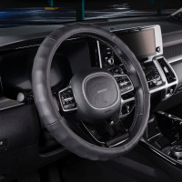 Оплетка SKYWAY Real-2 М, черная, натуральная кожа S01108003