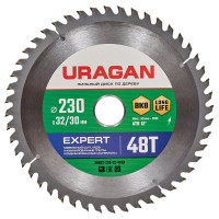 Диск пильный по дереву URAGAN Expert (230х32/30 мм; 48Т) 36802-230-32-48_z01