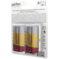 Солевые батарейки Perfeo R14, 2 шт., на блистере 30009800