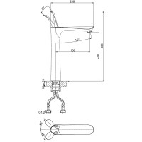 Смеситель для раковины D&K высокий DA1032059