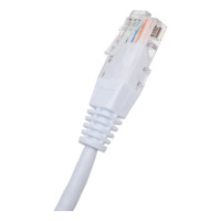 Патч-корд TWT RJ45-RJ45, 4 пары, UTP, категория 5е, 0.5 м, белый, TWT-45-45-0.5-WH