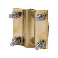 Зажим заземления EZETEK стержень - полоса/пруток крестообразный, латунь 90530