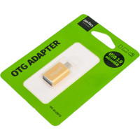 Адаптер USB на micro USB Perfeo с OTG, 3.0 золотой 30014898