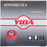 Щетка корщетка чашка усиленная YIDA 75 мм, М14, жесткая проволока TORGWIN T784757