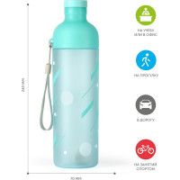 Бутылка для воды BAROUGE ACTIVE LIFE с нескользящим покрытием BP-917/60 600 мл/голубой