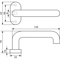 Комплект ручек Стандарт 0903 SS (60-90) INOX нерж. сталь 14874
