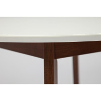 Обеденный стол Tetchair Bosco (боско) основание бук, столешница МДФ, d 900 мм, белый + коричневый 10469
