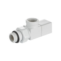 Набор дизайн-вентилей ROYAL THERMO CUBE осевой, белый, 1/2" НС-1422572