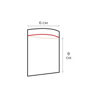 Пакет с замком (Zip Lock) 6x8 см., 32мкм Комус 100 шт/уп 216817