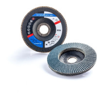 Конический лепестковый круг ZC721X STD 125x22 мм, цирконий, Р80 Interflex 1003803041