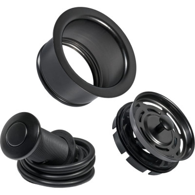 BORT Комплект для измельчителя фланец + кнопка (Black) (Sink Strainer) 93417135
