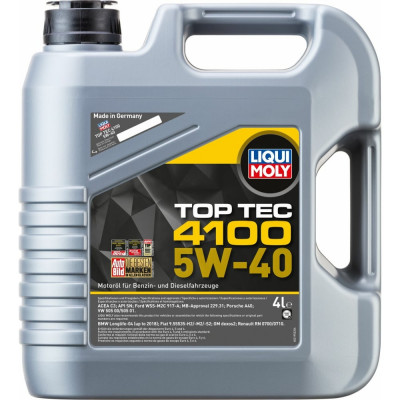 НС-синтетическое моторное масло LIQUI MOLY Top Tec 4100 5W-40 SN C3 2195