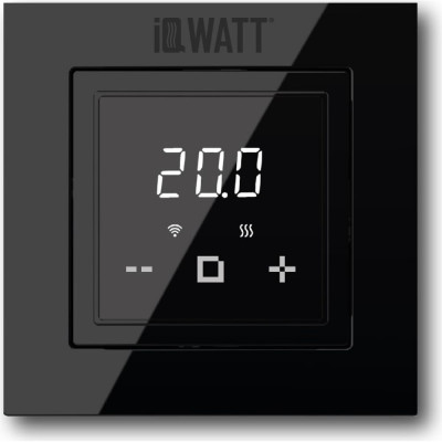 IQWATT Терморегулятор для теплого пола с Wi-Fi программируемый IQ THERMOSTAT D Wi-Fi (черный) 420