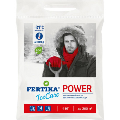 Fertika Противогололедный реагент ICECARE POWER, 4 кг Ф03551