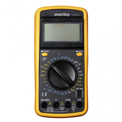 Smartbuy Мультиметр DT9201A, противоуд., многофункц., в компл: щупы, крона SBT-DT9201A