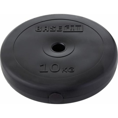 BaseFit Диск пластиковый BB-203 10 кг, d=26 мм, черный УТ-00019756