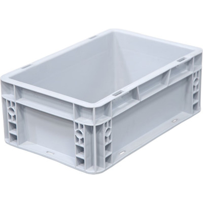 Sembol Plastik Ящик п/п 300x200x120 сплошной, гладкое дно, цв. серый 24286