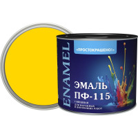 Простокрашено! Простокрашено Простокрашено Эмаль ПФ-115 ПРОСТОКРАШЕНО жёлтая БАУЦЕНТР 1.8 кг 85173