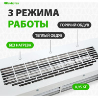 СИБРТЕХ Тепловая завеса ТС-6000 (тепловентилятор), 230 В, 3 реж., 3000/6000Вт 96442