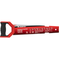 Ножовка MATRIX по дереву UNIVERSAL, 350 мм, зуб - 3D, закаленный зуб, две рабочие кромки полотна - 13-14 TPI и 7-8 TPI, тефлоновое покрытие полотна, двухкомпонентная рукоятка// 23570