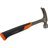 Молоток-гвоздодер TRUPER MXR-16 17857 с полированным бойком, металлическая ручка