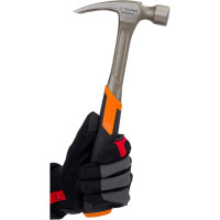 Молоток-гвоздодер TRUPER MXR-16 17857 с полированным бойком, металлическая ручка