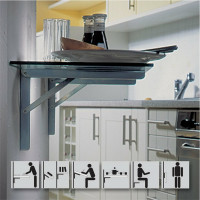 Складной кронштейн VORMANN Multi-Line 270х400х36 мм, 200 кг, нержавеющая сталь 010152400