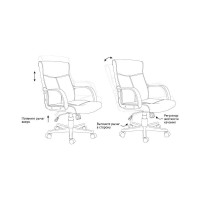 Кресло оператора Helmi HL-M03 Referent экокожа черная, механизм качания 283158