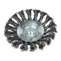 Корщетка дисковая (100 мм; М14; стальная плетенная проволока) Hogert Technik HT7D724