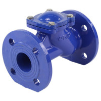 Клапан обратный шаровой DN.ru GGG50-GGG50-БНК-сп Ду40 Ру16 со сливной пробкой, чугунный D100-01575