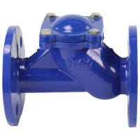 Клапан обратный шаровой DN.ru GGG50-GGG50-БНК-сп Ду40 Ру16 со сливной пробкой, чугунный D100-01575