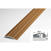 Порог разноуровневый алюминиевый (39.4 мм; 0.9 м; декоративный; орех) Лука 00000001306