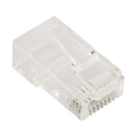 Коннектор LANMASTER RJ45, тип EZ 8P8C, UTP, cat.6, универсальный, 100 шт. LAN-EZ45-8P8C/U6-100