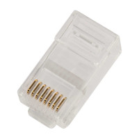 Коннектор LANMASTER RJ45, тип EZ 8P8C, UTP, cat.6, универсальный, 100 шт. LAN-EZ45-8P8C/U6-100